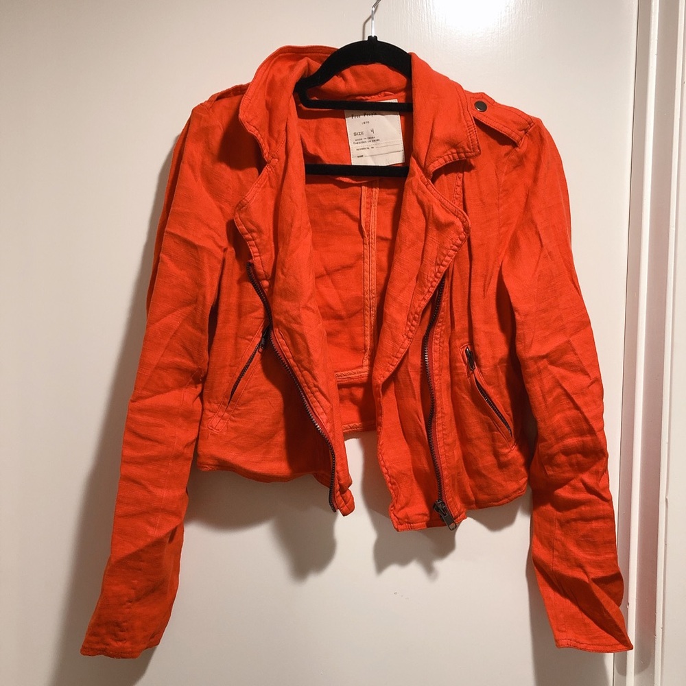 Free people linen Moro jacket size 4